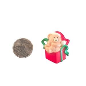 Festive Teddy Bear Pin